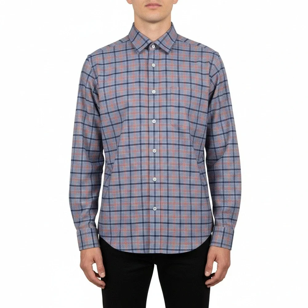 UNTUCKit Bernardo Plaid Long Sleeve Button Down Shirt Men Size XL Casual Western